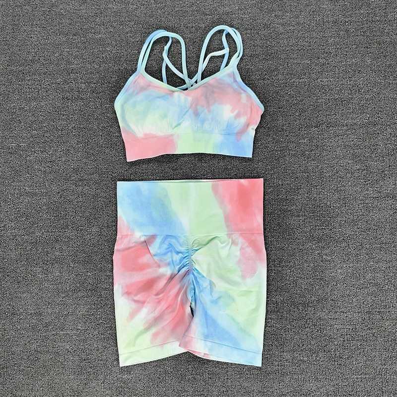 Two Piece Tie Dye Workout & Yoga Sets Active Wear