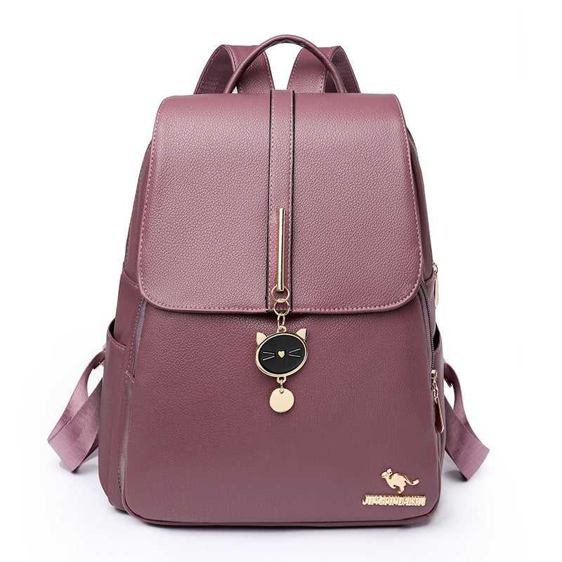 Ladies Soft Leather Backpack Bag