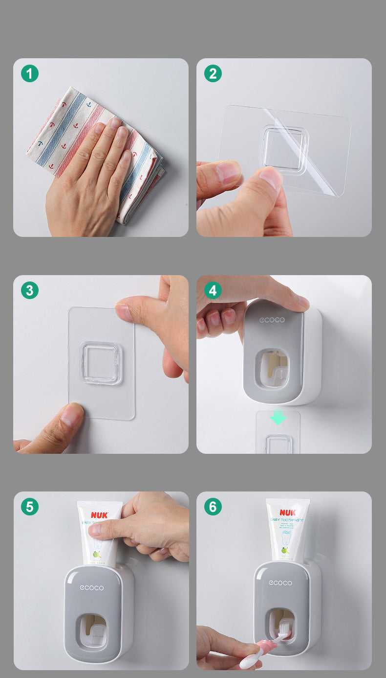 Wall Mounted Automatic Toothpaste Holder Home & Living