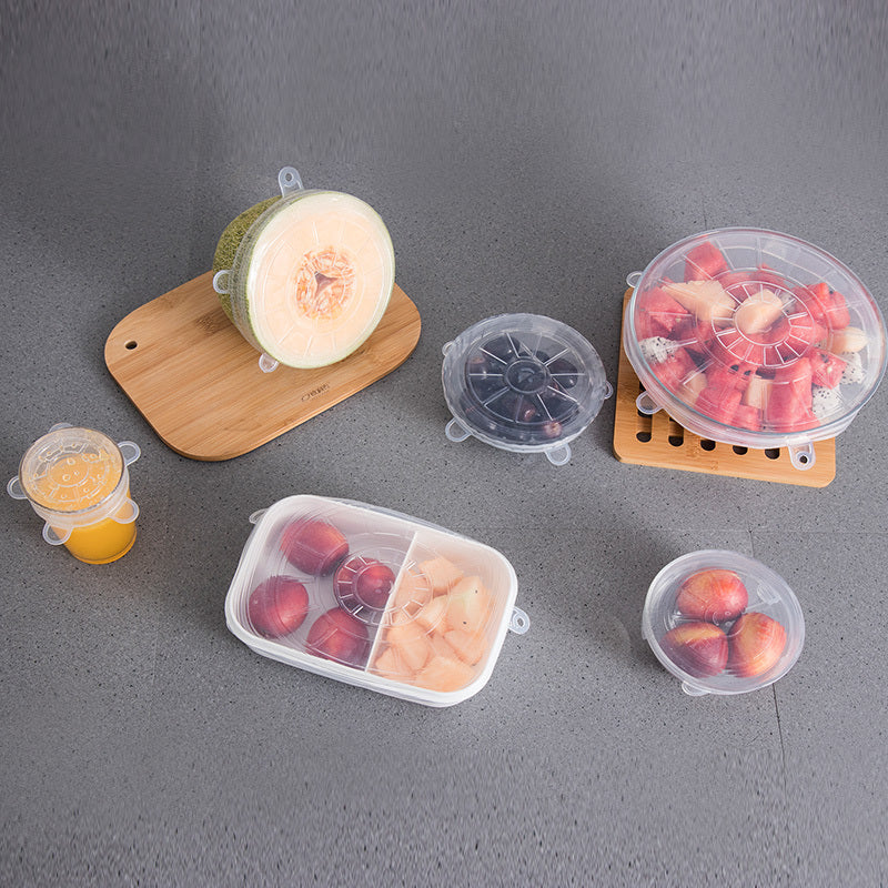 6 Piece Reusable Food Silicone Cover
