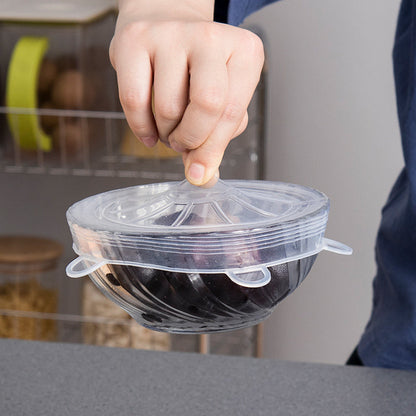 6 Piece Reusable Food Silicone Cover