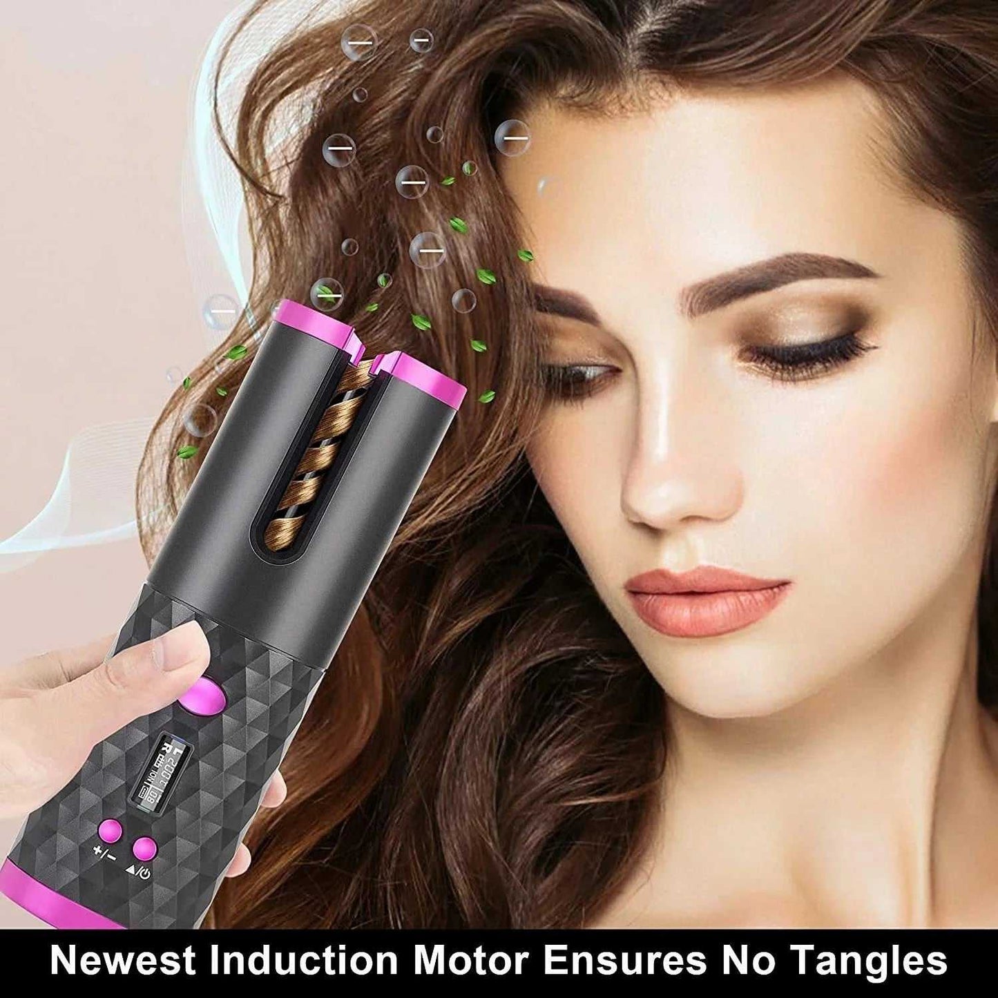Rechargeable Ceramic Spin Curling Iron Beauty