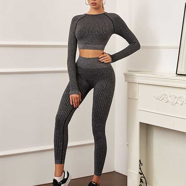 Winter Women Suits Gym Fitness Leggings Active Wear