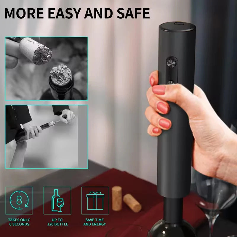 Battery Powered Spiral Corkscrew Wine Opener