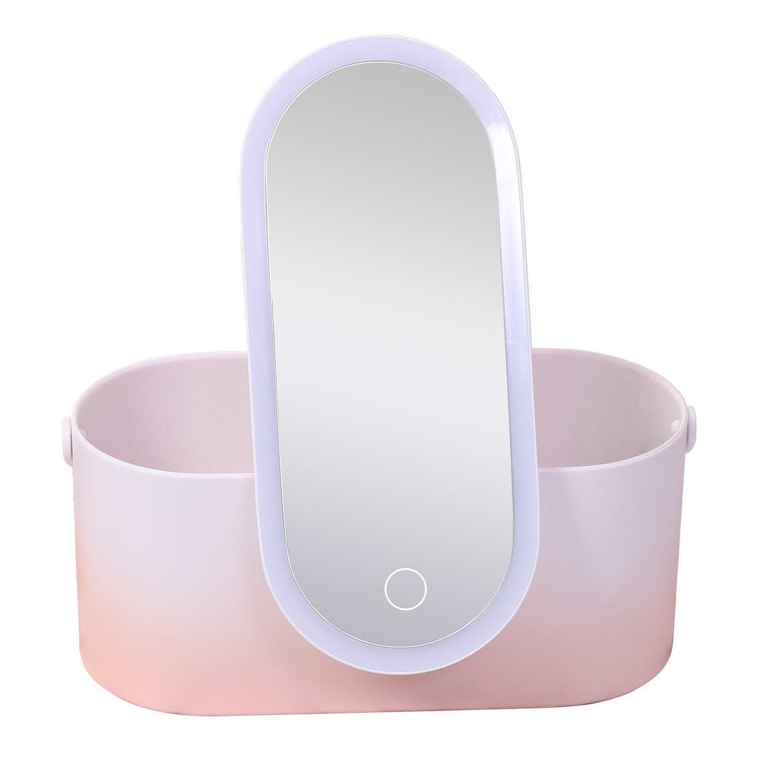 Travel Makeup Organiser Carrying Box With Mirror LED Beauty