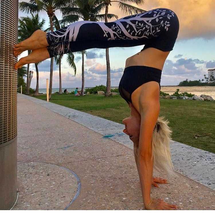 Tree Print Sports Leggings Active Wear