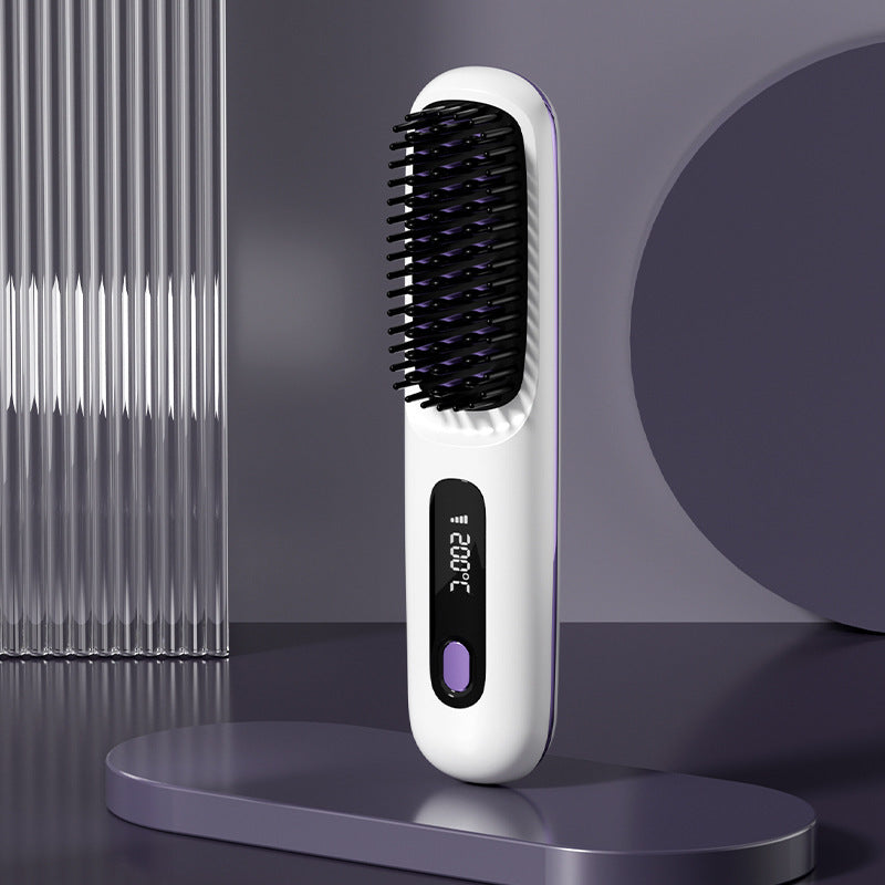 2 In 1 Hair Brush Straightener
