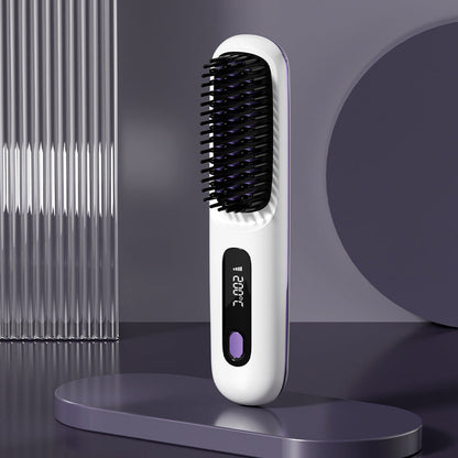 2 In 1 Hair Brush Straightener