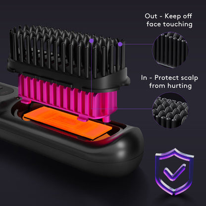 2 In 1 Hair Brush Straightener