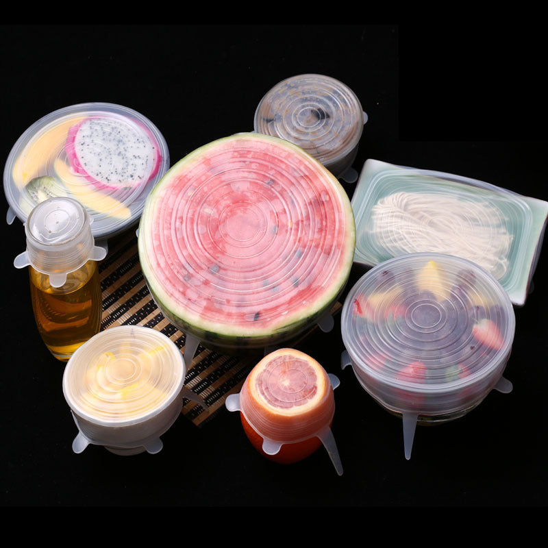 6 Piece Reusable Food Silicone Cover