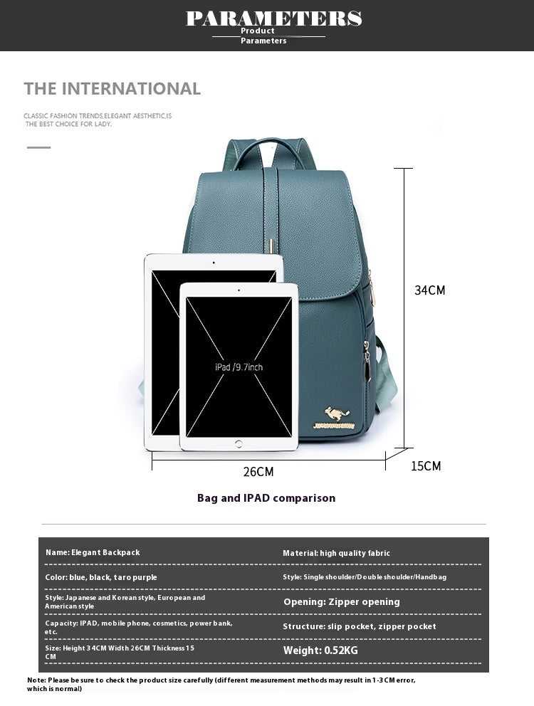 Ladies Soft Leather Backpack Bag