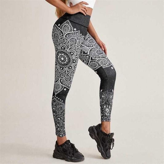 Mandala Printed Yoga Leggings Active Wear