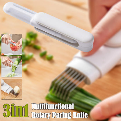 3 In 1 Multifunctional Rotary Paring Knife