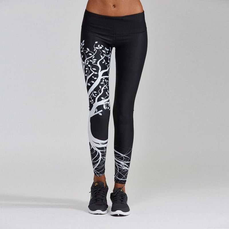 Tree Print Sports Leggings Active Wear