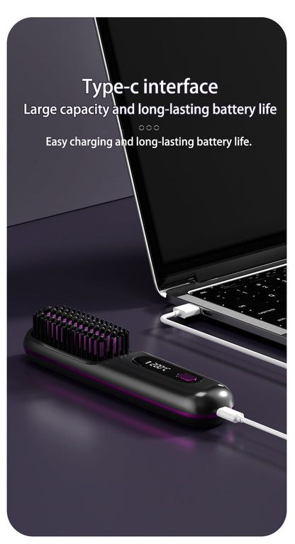 2 In 1 Hair Brush Straightener