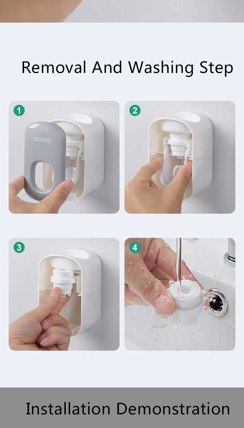 Wall Mounted Automatic Toothpaste Holder Home & Living