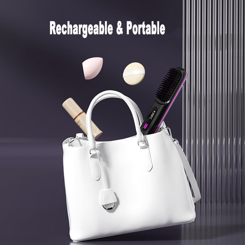 2 In 1 Hair Brush Straightener