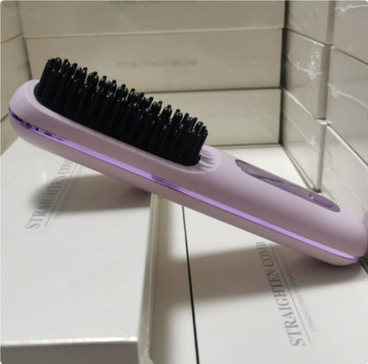 2 In 1 Hair Brush Straightener