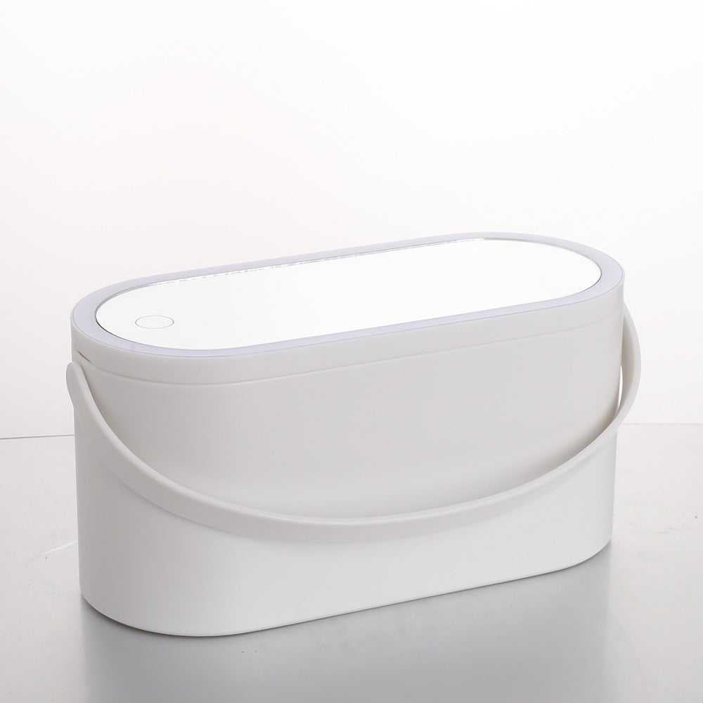 Travel Makeup Organiser Carrying Box With Mirror LED Beauty
