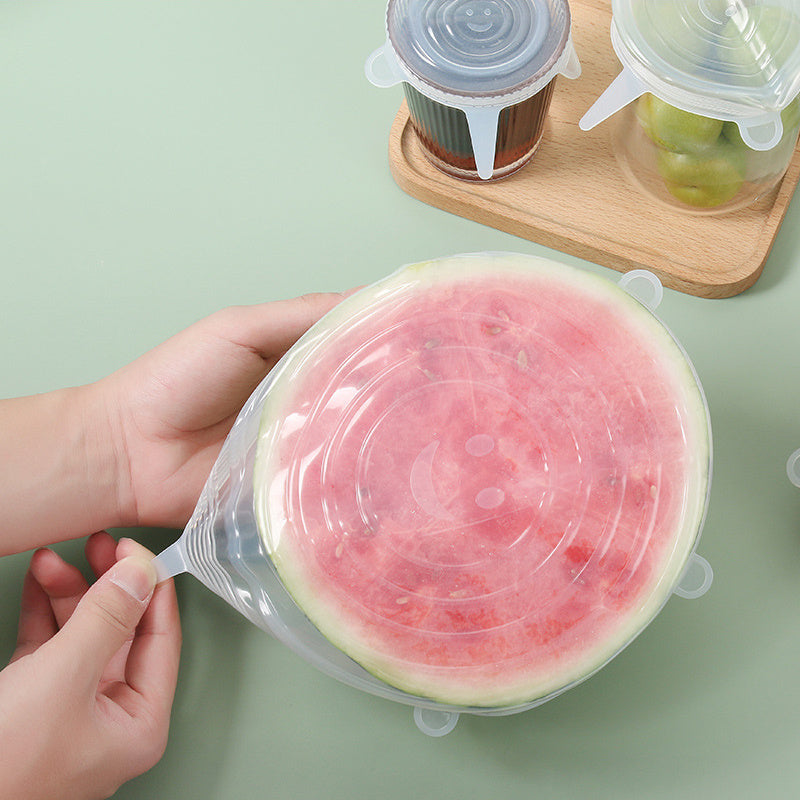 6 Piece Reusable Food Silicone Cover
