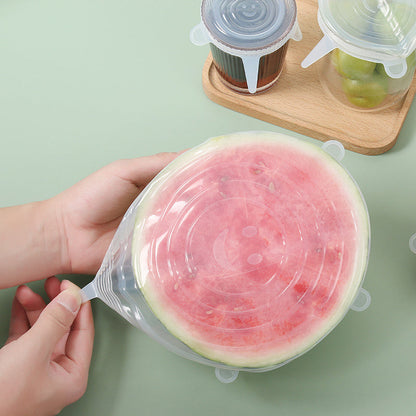 6 Piece Reusable Food Silicone Cover