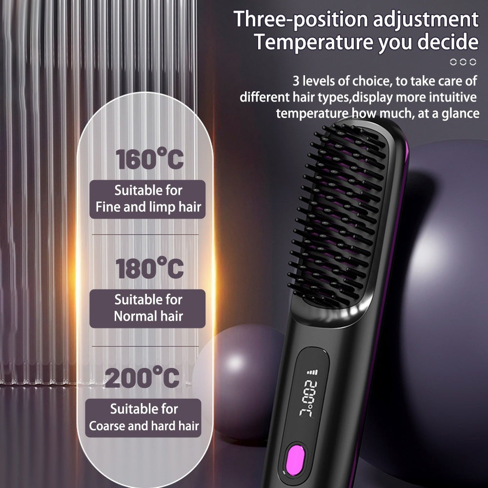 2 In 1 Hair Brush Straightener